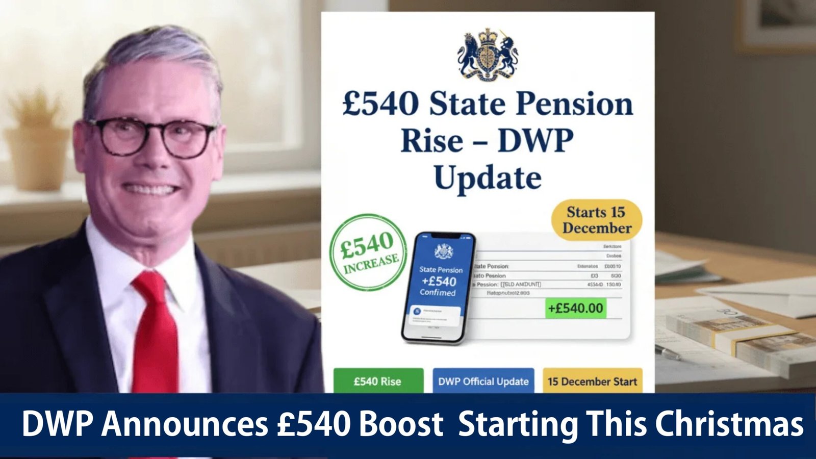 DWP Announces £540 Boost to State Pension Starting This Christmas for UK Pensioners